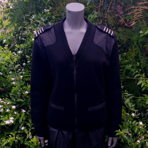 CREW OUTFITTERS UNISEX V-NECK POLAR ZIP FLEECE LINED "COMMANDO" SWEATER - Picture 6 of 17